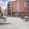 spacious courtyard with large benches